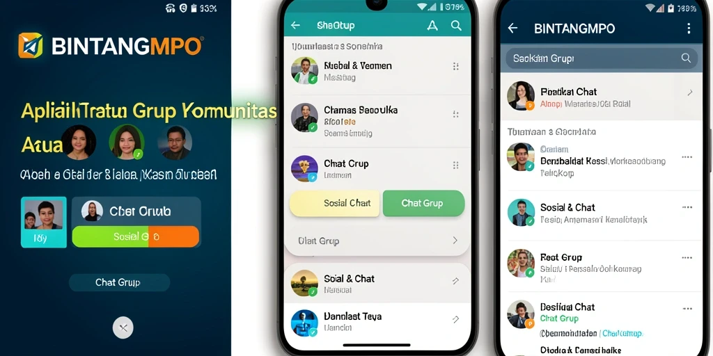 Antarmuka BINTANGMPO yang menarik dan mudah digunakan untuk Chat Grup.