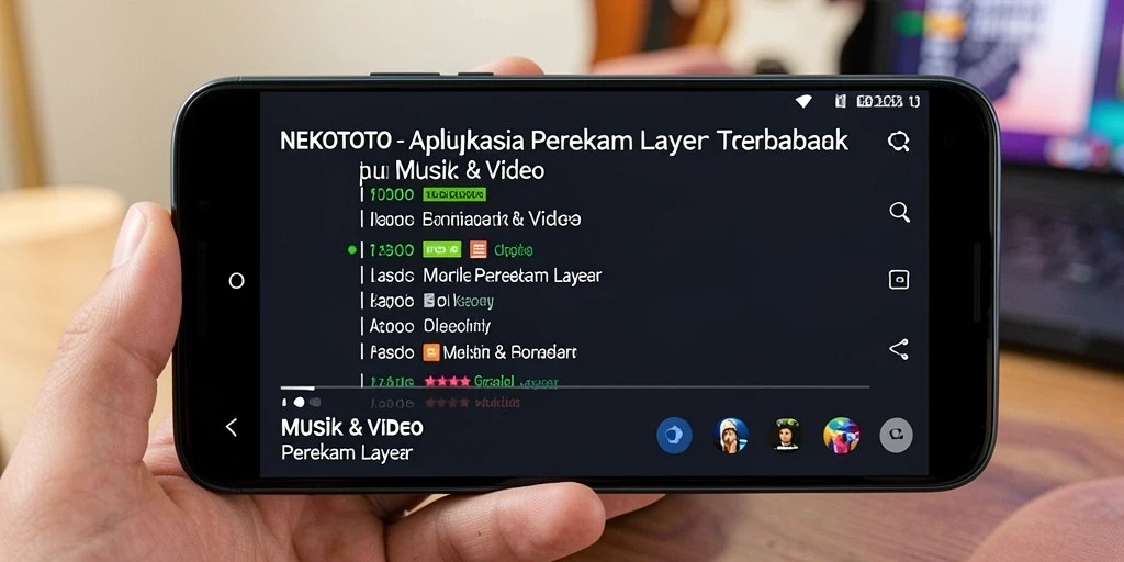 Tampilan antarmuka NEKOTOTO saat merekam layar.