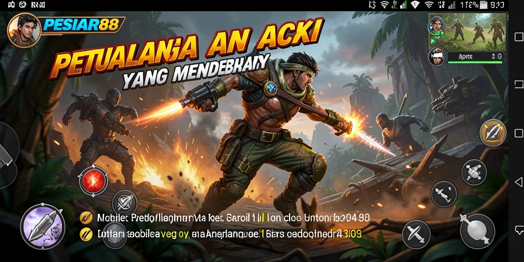 Tampilan antarmuka PESIAR88 yang mengesankan dan penuh aksi.