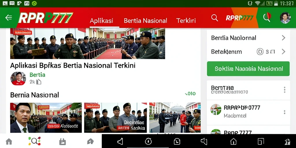 Antarmuka RPRP777 yang modern untuk berita nasional.