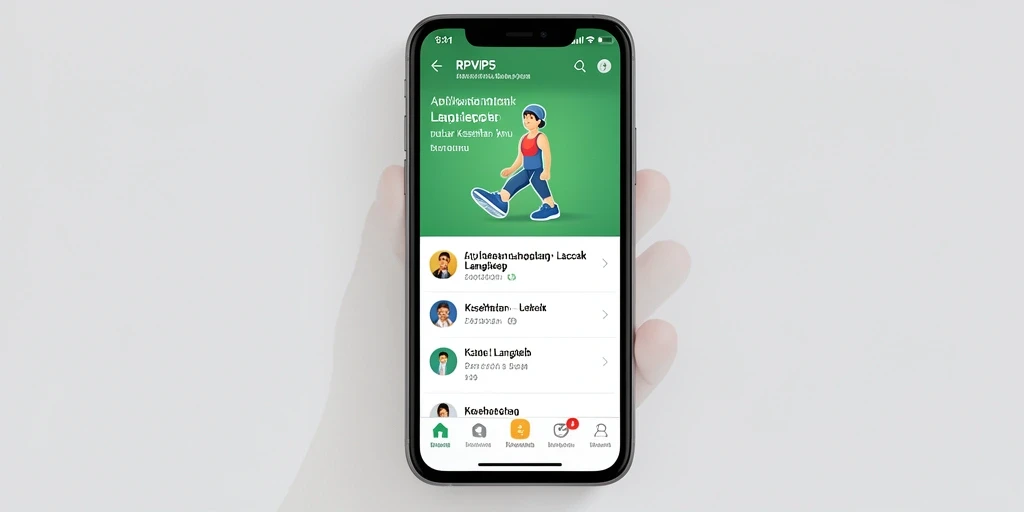 Antarmuka RPVIP5 yang sederhana dengan fitur Lacak Langkah.